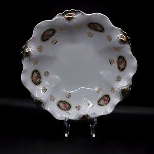 Vintage Silesia Porcelain Bowl Germany K.St.T  Floral